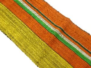 手織り真綿紬縞模様織出し名古屋帯